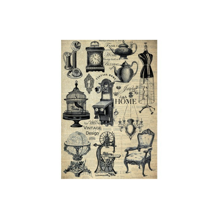 Papel de arroz vintage desing